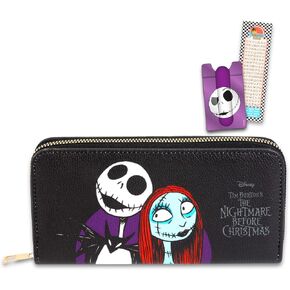 Disney Nightmare Before Christmas Wallet Set - Bundle with Jack and Sally Wallet for Women Plus Phone Wallet, More | Jack Skellington Wallet for Girls