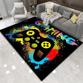 Quality Gaming Rug 4x5 ft Non-Slip Gamer Area Carpet Boys Teen Game Living Room 63x48 in