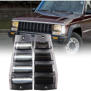 LED Side Marker Lights Parking Light for Cherokee XJ 1984-1996 for Comanche MJ 1986-1992 for Wagoneer 1984-1990 Smoked Lens Yellow Light