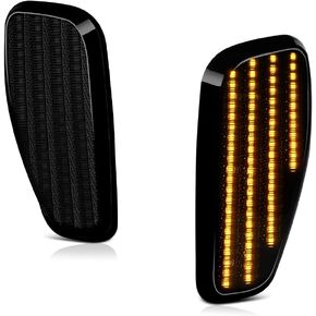 2015-2023 Jeep Renegade Bu Smoke Lens Amber LED Pront Pumper Drl Side Marker Light Fender Lamp