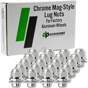 DPAccessories Lug Nuts Compatible with 2008-2013 Toyota Highlander | Chrome OEM Style | Factory Aluminum Wheels Only | Set of 20 Wheel Nuts | DTOHIG02F-CH/1