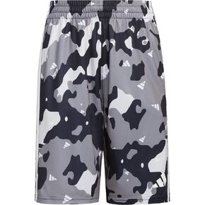 شورت مموه بحزام خصر مرن Big AEROREADY للأولاد من adidas، أسود، XL (18/20) in Saudi Arabia