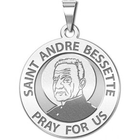PicturesOnGold.com Saint Andre Bessette Round Medal - 3/4 Inch Size of a Nickel - Sterling Silver