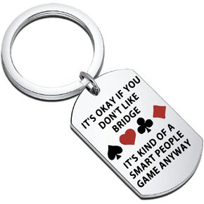 Faadbuk Funny Bridge Gridge Home Lover Gift Bridge Keychain for Bridge Player Bridge Home