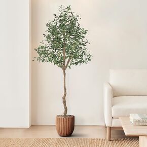 Artificial Olive Tree 6FT Faux Olive Branches and Fruits with Pot for Home Decor Indoor Gift