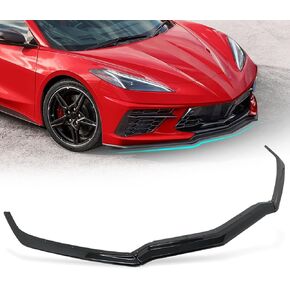 فلاش الكربون C8 3VM Frant Flitter Fit for Corvette C8 Stingray Z51 2020-2025 ABS Front Pumper Lip Splitter Kit OEM #8486970 3pcs