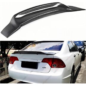 Rear Spoiler Compatible with 2006-2011 Honda Civic, Duckbill Fits for 2006 2007 2008 2009 2010 2011 4 Door Sedan, Exterior High Kick Trunk Tail Deck Lid Wing Lip (Glossy Black)