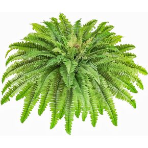 45" Fake Ferns Artificial Plants Large, 63 Fronds Artificial Ferns for Outdoors and Indoors, Faux Fern Greenery Suitable for Planter Hanging Garden Porch Office Decor