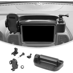 Linskip لعام 2021-2024 Ford Bronco Sport Dash حامل الهاتف + حركة كاميرا الحركة ، صينية منظمات لوحة القيادة متعددة الوظائف للملحقات الداخلية لـ Bronco Sport