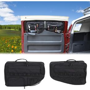Aunginsy Tailgate Storage Bag Compatible with Toyota FJ Cruiser 2007-2024 Rear Tailgate Trunk Organizer Back Door Panel Hanging Storage Pockets Box Multi-Compartment Oxford Cloth Expansion Accessories
