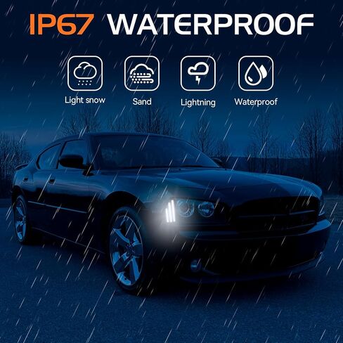 تجميع مصابيح علامة الجبهة الجبلية ذات الصمام الأبيض لعام 2006-2010 Dodge Charger Daytona RT SE SRT8 SXT ، مصابيح إشارة ركاب سائق العدسة المدخنة in Kuwait