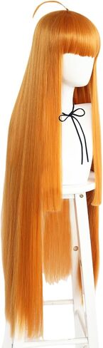 ANOGOL Wig Cap+ ( 1 Red Crown ) Long Blue Wig for Princess Wig Queen Comic Dark Roots Wavy Synthetic Wig for-Kids-Women Costume Wig for Halloween in Saudi Arabia