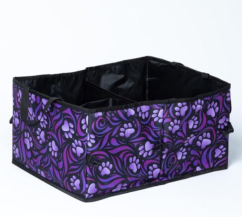 Greatergood Paw Print Print Trunk منظم مع 6 جيوب شاحنات شاحنة و Caddy سيدان مع حاوية تخزين مركبة المقصورة (PAW Symphony) in Kuwait