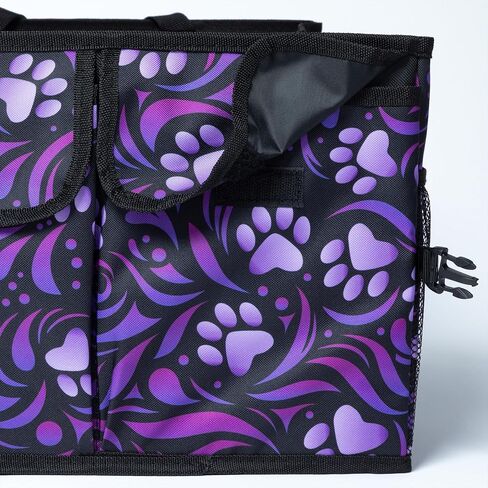 Greatergood Paw Print Print Trunk منظم مع 6 جيوب شاحنات شاحنة و Caddy سيدان مع حاوية تخزين مركبة المقصورة (PAW Symphony) in Kuwait