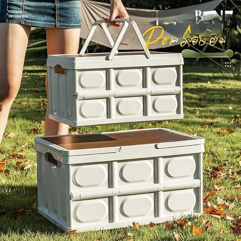 Collapsible SUV Trunk Organizer Plastic Durable Storage Box with Lid Outdoor Storage Organiser Box Secure Snap-on Lid Car Boot Organizer Hard Cargo for Camping Picnics,Green in Saudi Arabia