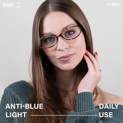 KUGUAOK Retro Oval Blue Light Blocking Glasses for Women 90s Small Cat Eye Eyeglasses Frame Gaming TV Bluelight Glasses in Saudi Arabia