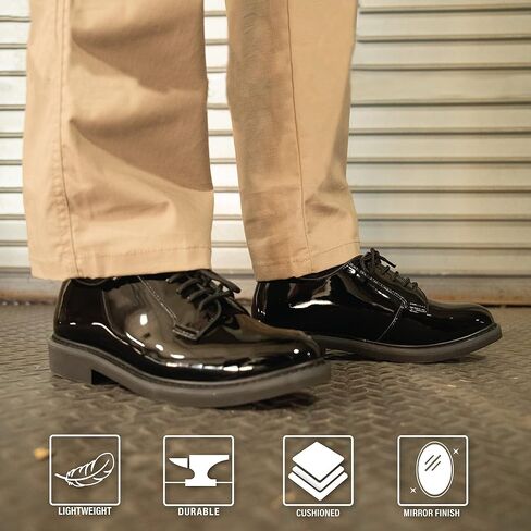 Rothco Uniform Oxford/Hi-Gloss Shoe, Black, W/14 in Saudi Arabia