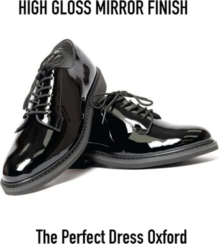 Rothco Uniform Oxford/Hi-Gloss Shoe, Black, W/14 in Saudi Arabia