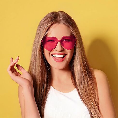 Pibupibu 12/24 Pack Mixed Rimless Colorful Party Sunglasses Bulk, Fun Party Glasses Photoshoot Prop Costume Eyewear in Saudi Arabia