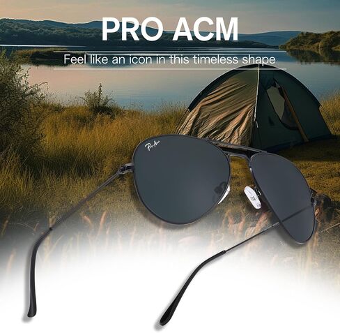 Pro Acme 55MM Glass Small Aviator Sunglasses, Classic Metal Frame UV400 Protection for Men Women in Saudi Arabia