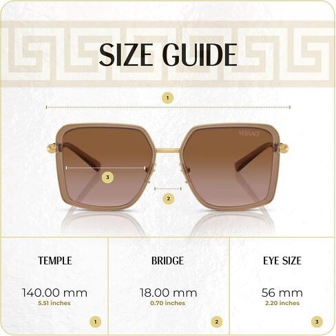 Versace VE2261 Square Sunglasses for Women + BUNDLE With Designer iWear Complimentary Eyewear Kit in Saudi Arabia