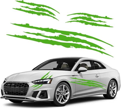 3pcs Car Monster Claw Stickers Vinyl Claw Marks Decals, 1 Full Set Car Hood Decal Scratch Stripe Auto Headlight Decal Marks Decor Accessories (Color : Black) in Saudi Arabia