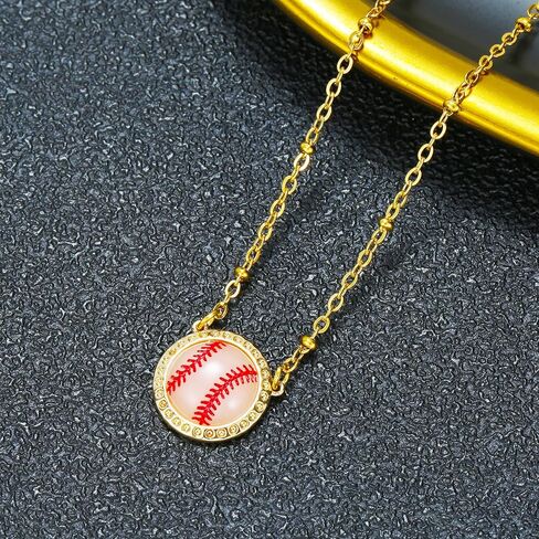 Baseball Necklace Baseball Gifts for Women Mom Team Softball Baseball Charm Necklace in Saudi Arabia