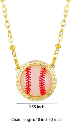Baseball Necklace Baseball Gifts for Women Mom Team Softball Baseball Charm Necklace in Saudi Arabia