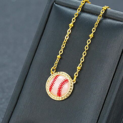 Baseball Necklace Baseball Gifts for Women Mom Team Softball Baseball Charm Necklace in Saudi Arabia