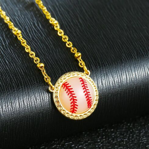Baseball Necklace Baseball Gifts for Women Mom Team Softball Baseball Charm Necklace in Saudi Arabia