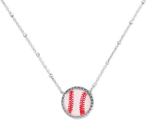 Baseball Necklace Baseball Gifts for Women Mom Team Softball Baseball Charm Necklace in Saudi Arabia