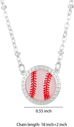 Baseball Necklace Baseball Gifts for Women Mom Team Softball Baseball Charm Necklace in Saudi Arabia