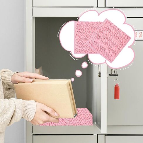 10'' Locker Rug Pink School Cute Locker Decor with Anti-Slip Backing Chenille Material Furry and Cute Style Locker Accessories in Kuwait