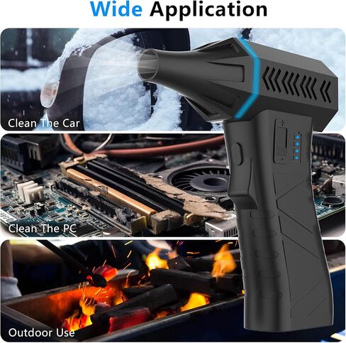 Compressed air Duster - 100000RPM Adjustable Electric Air Duster, Rechargeable 8000mAh Cordless for Dust Off/Cleaning Computer Electronics/Inflating Pool Toys, Replace Air Can/Pump in Saudi Arabia