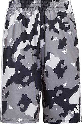 شورت مموه بحزام خصر مرن Big AEROREADY للأولاد من adidas، أسود، XL (18/20) in Saudi Arabia