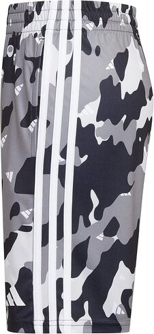 شورت مموه بحزام خصر مرن Big AEROREADY للأولاد من adidas، أسود، XL (18/20) in Saudi Arabia