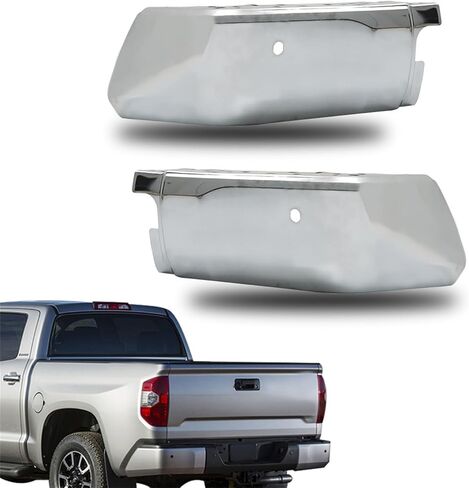 Labwork Chrome chrome exper end caps محدد بديلاً يمينًا ويسارًا لعام 2014-2021 Toyota Tundra بدون ثقوب مستشعر للوقوف السيارات To1104123 to1105123 in Saudi Arabia