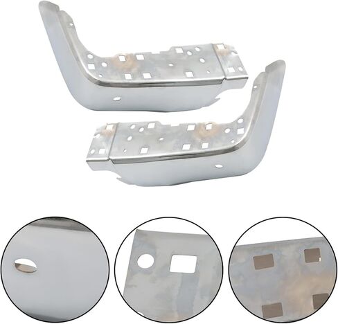 Labwork Chrome chrome exper end caps محدد بديلاً يمينًا ويسارًا لعام 2014-2021 Toyota Tundra بدون ثقوب مستشعر للوقوف السيارات To1104123 to1105123 in Saudi Arabia