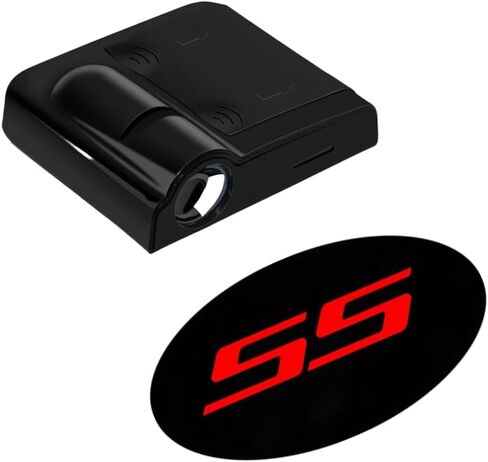 2 pcs Door Marker Lights Concierge Projector Laser Welcome Lights SS Compatible Camaro Accessories (SS RED) in Kuwait