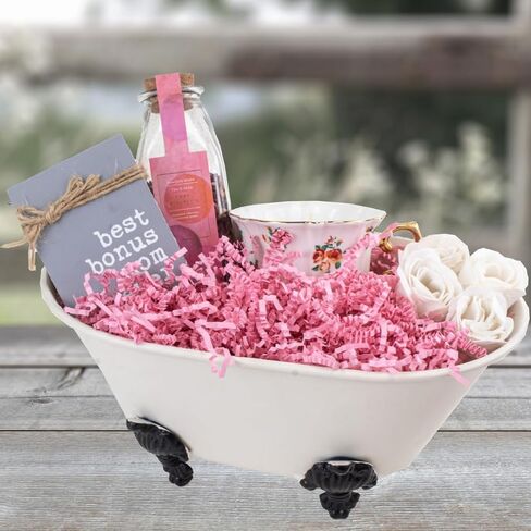 MagicWater Supply Crinkle Cut Paper Shred Filler (4 oz) for Gift Wrapping & Basket Filling - Light Pink for Birthday in Saudi Arabia