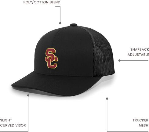 Pacific Headwear Standard USC Men's Trucker Snapback Cap, Main in Saudi Arabia