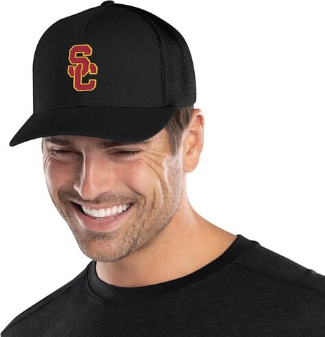 Pacific Headwear Standard USC Men's Trucker Snapback Cap, Main in Saudi Arabia