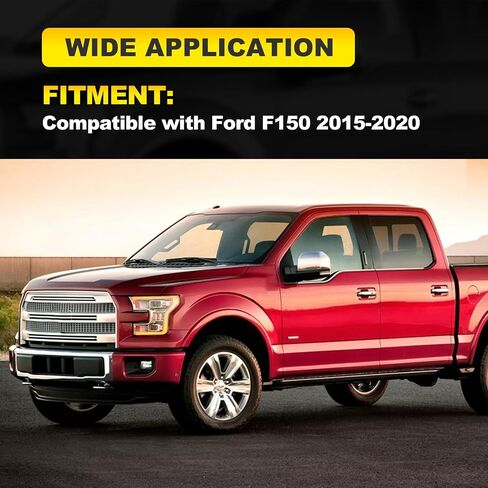 Steering Wheel, 3K Carbon Fiber D-shaped Flat-bottom Perforated Nappa Leather Grip Compatible with Ford F-150 Raptor 2015-2020 in Saudi Arabia