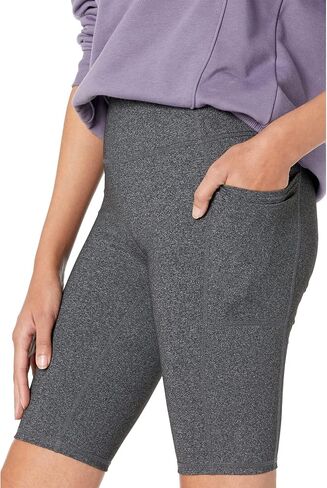 Skechers GO Walk High Waisted 10" Bike Shorts Heather Grey LG 10 in Saudi Arabia