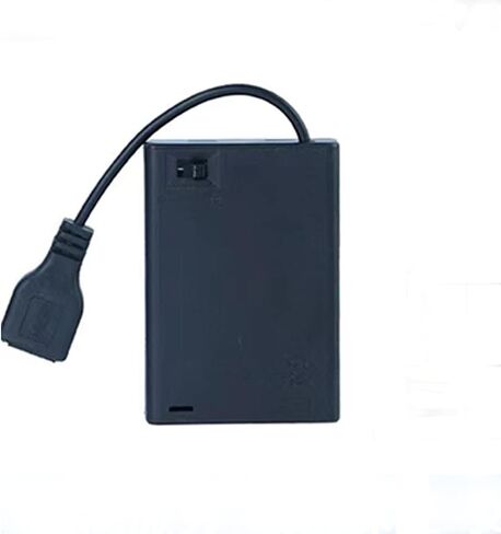 3 Pack USB Female Socket 4AA Battery Box Black with ON-Off Switch,USB Battery Holder Output 6V Battery Case Box Holder with USB Connector in Kuwait
