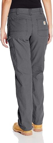 بنطال عمل نسائي من القماش الكتاني متين وفضفاض من Carhartt، كاكي داكن، 16 Plus in Saudi Arabia