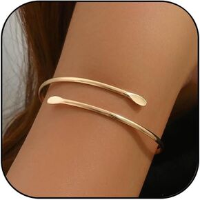 Arm Cuff Bracelet for Women Gold Arm Cuff Upper Arm Bracelet Arm Cuff Bangle Armband Round Bracelet Summer Beach Jewelry for Women