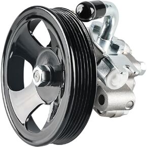 Power Steering Pump with Pulley Compatible with Hyundai Tucson V6 2.7L - 2005 2006 2007 2008 2009, Kia Sportage V6 2.7L - 2005 to 2010, Replacement for 21-5449, 57100-2E100