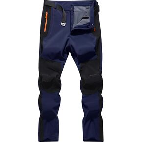Men's Hiking Snow Ski Pants Softshell Fleece Lined Winter Water Repellent Outdoor Fishing Cargo Pants
