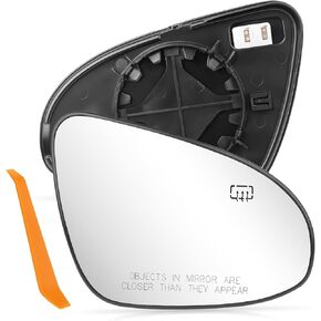 Passenger Side Mirror Glass Replacement for Toyota Corolla 2014-2019, Right Side Convex Heated Rearview Mirror Glass with 2-Pin Heating Connector, Replace OE Number 87931-02F90